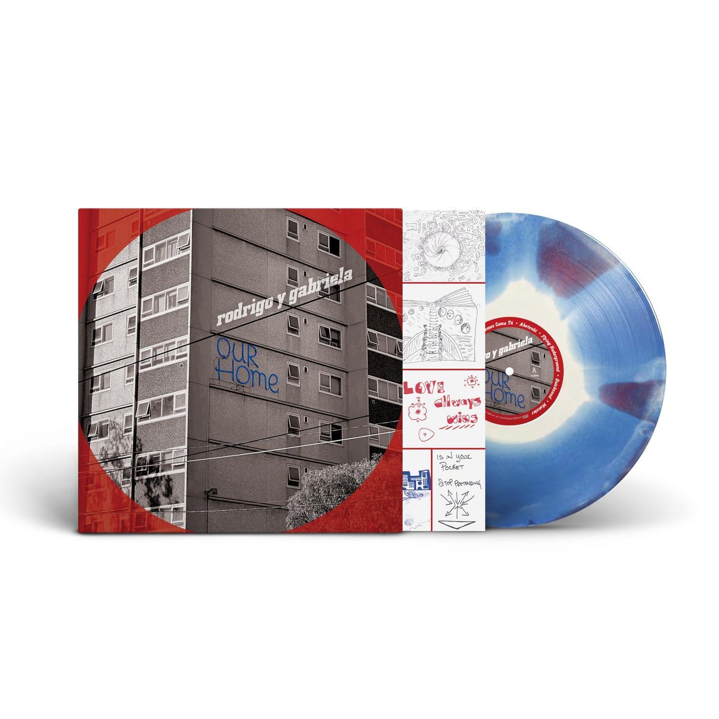 OurHome - LP -  White/Blue/Red Triple Layer Color Vinyl